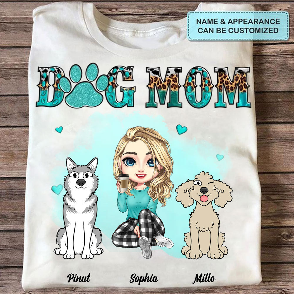 Dog Mom Shirt - Custom Appearance Pets And Names - Personalized Sweatshirt - Gift For Pet Lover