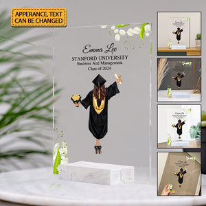 Congratulations On Graduating, Custom Appearance And Texts - Personalized Acrylic Plaque