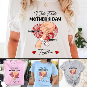 First Mother's Day Together, Happy Mother's Day, Custom Skin Color And Texts - Personalized Light Shirt