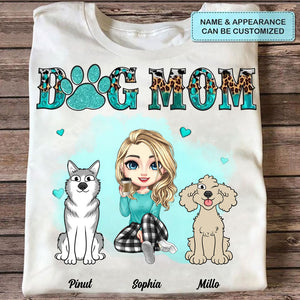 Dog Mom Shirt - Custom Appearance Pets And Names - Personalized T-Shirt - Gift For Pet Lover