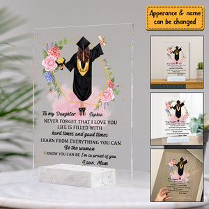 Congratulations On Graduating, Custom Appearance And Texts - Personalized Acrylic Plaque, Graduation Gift