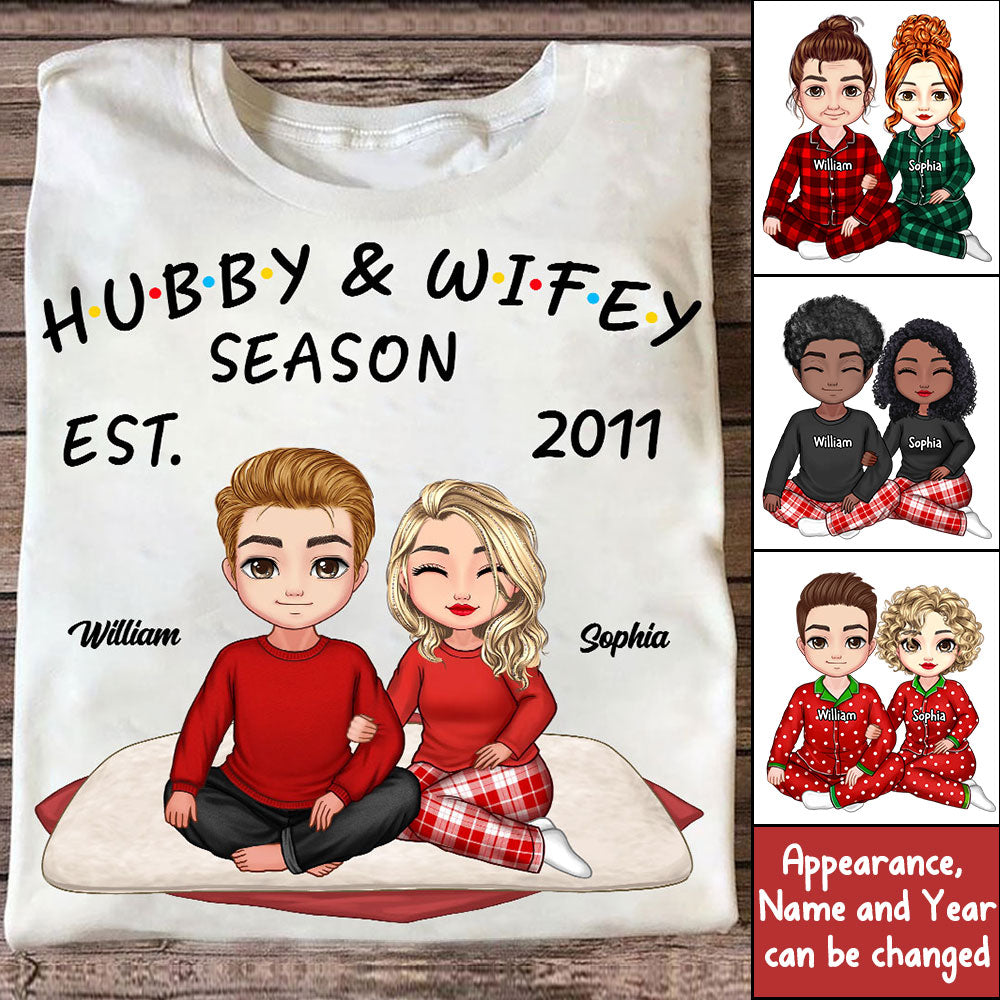 Hubby And Wifey Season - Custom Appearances And Names - Personalized Sweatshirt - Family Gift