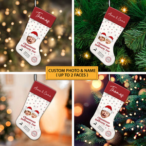 Christmas Special Delivery For - Personalized Christmas Socks Decoration - Custom Photo Gift, Christmas Gift