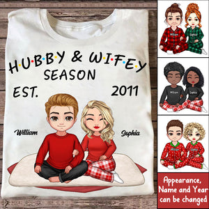 Hubby And Wifey Season - Custom Appearances And Names - Personalized Hoodie - Family Gift