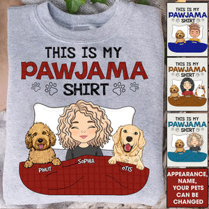 This My Pawjama Shirt - Custom Appearance And Name - Personalized Dark T-Shirt