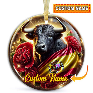 Custom Name Spain Ornament, Christmas Gift for Spain Lover