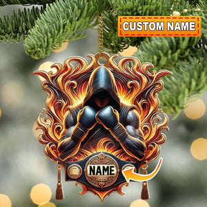 Custom Name Ornament, Boxing Fire