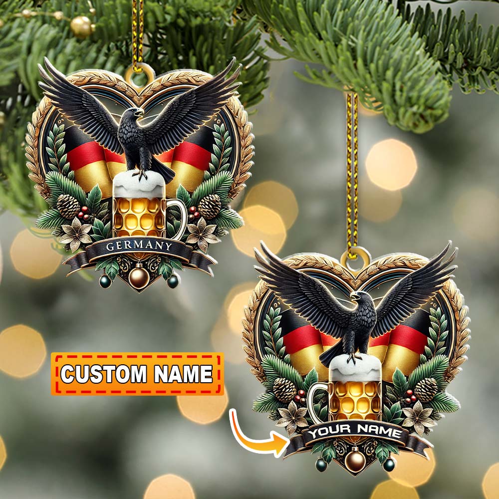 Custom Name Germany Ornament, Christmas Gift for Germany Lover