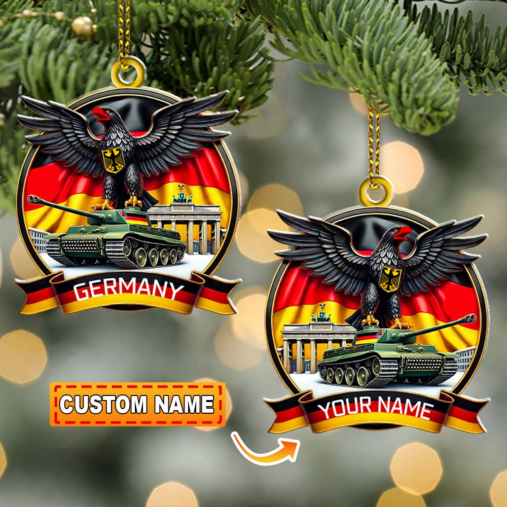 Custom Ornament, Germany Logo Ornament, Christmas Decor