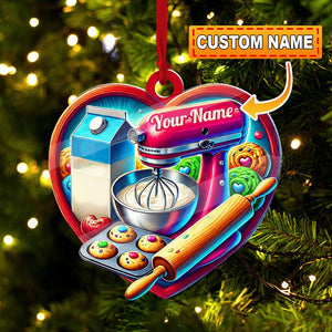 Custom Name Ornament, Baker Heart