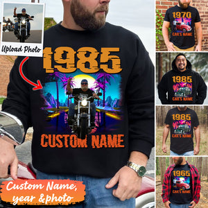 Gift For Him, Custom Background, Photo And Text - Personalized Sweatshirt, Father's Day