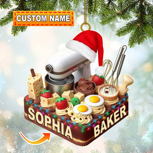 Making Cake Christmas Ornament, Personalized Ornament