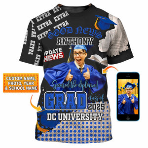 Unisex Shirt - Custom Text Shirt, Grad Shirt