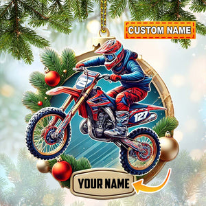 Custom Ornament, Motocross Ornament, Christmas Decor