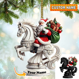 Chess Santa Christmas Ornament, Personalized Ornament