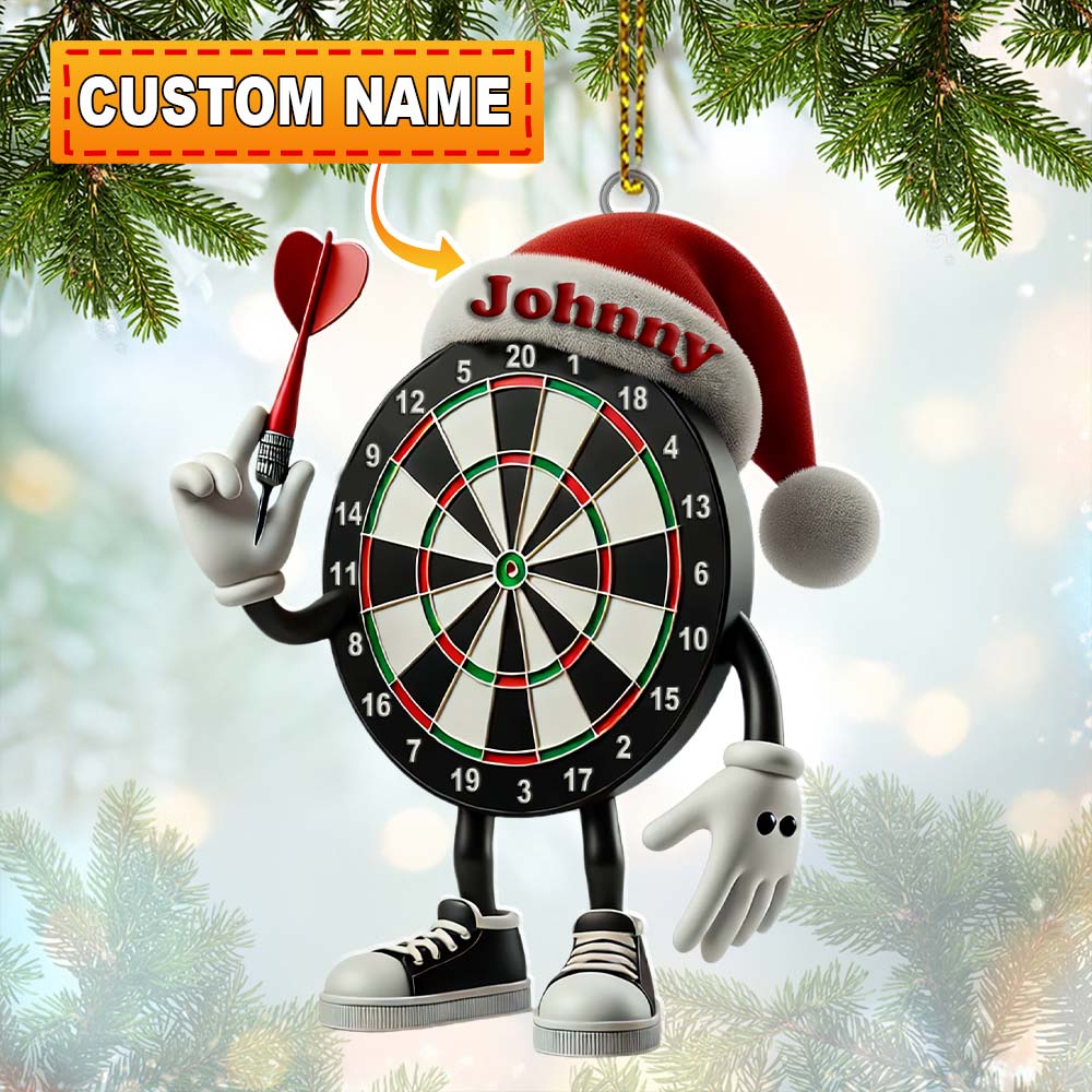 Darts Christmas Ornament, Personalized Ornament