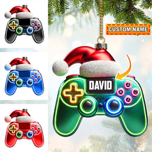 Christmas Gamer Ornament, Personalized Ornament