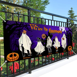 Orange Pumpkin Castle - Personalized Halloween Door Banner - Halloween Home Decoration Gifts