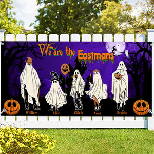 Orange Pumpkin Castle - Personalized Halloween Door Banner - Halloween Home Decoration Gifts