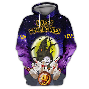 Happy Bowlingween - Custom Name - Personalized Halloween 3D Shirt, Halloween Gift, Bowling Lover