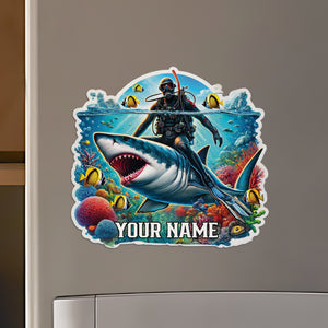 Diving Fridge Magnet - Personalized Fridge Magnet