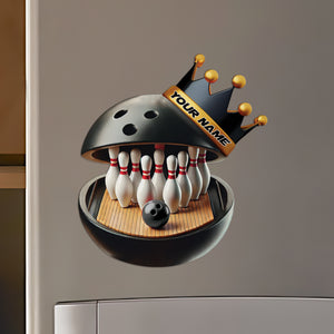 Bowling Crown Fridge Magnet - Personalized Fridge Magnet