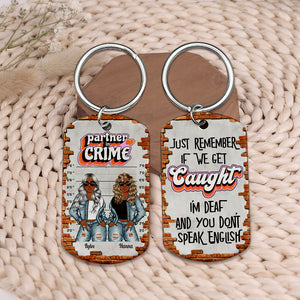 Personalized  Partner In Crime Metal Keychain, Gift For Best Friend