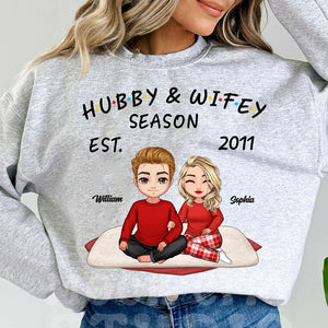 Hubby And Wifey Season - Custom Appearances And Names - Personalized Sweatshirt - Family Gift