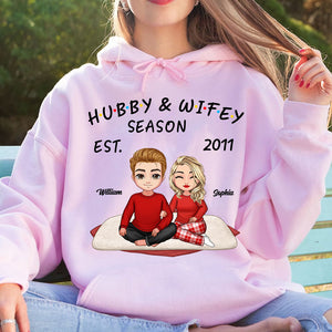 Hubby And Wifey Season - Custom Appearances And Names - Personalized Hoodie - Family Gift