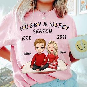 Hubby And Wifey Season - Custom Appearances And Names - Personalized T-Shirt - Family Gift