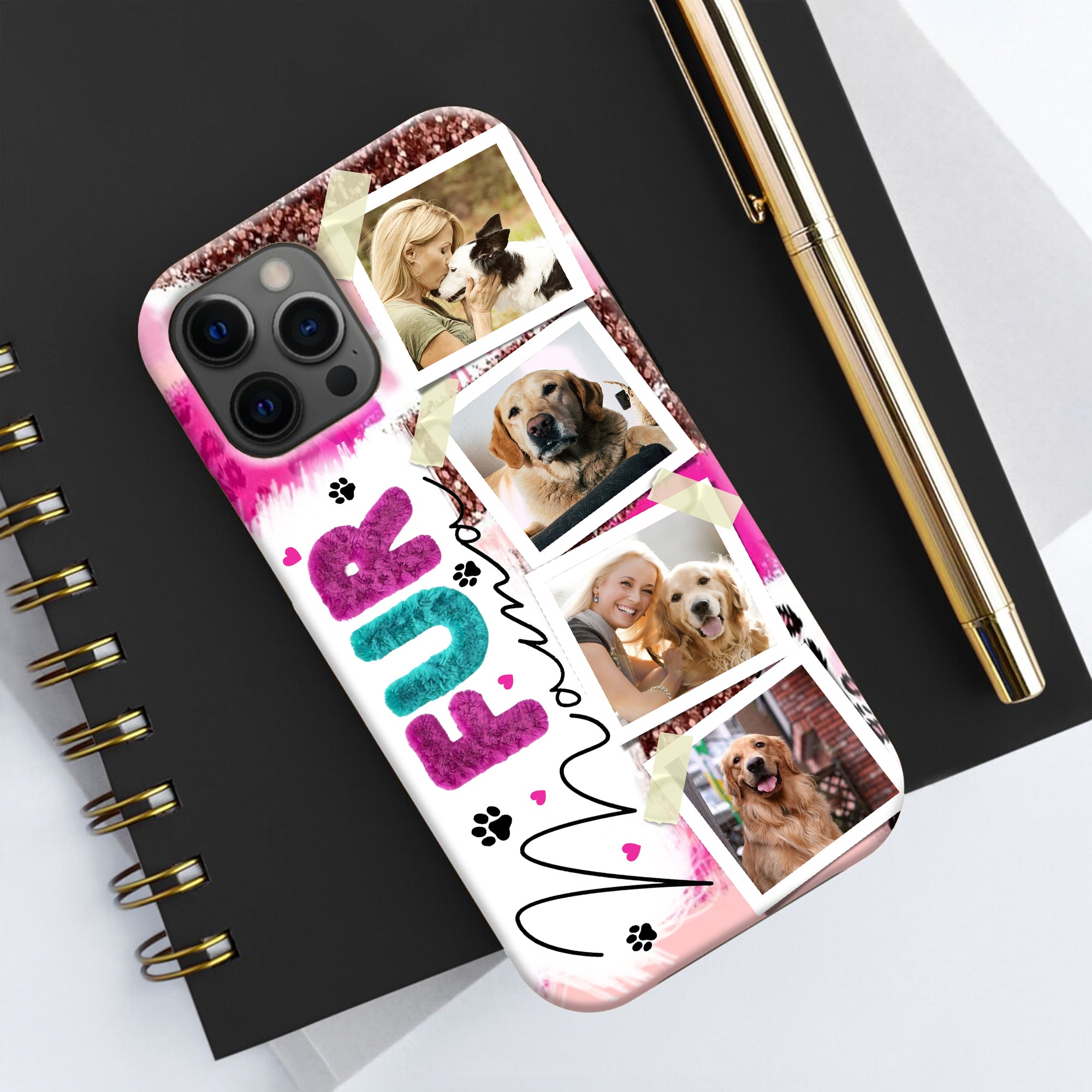 Pur Mama Pet 4 Photos - Custom Photo And Name - Personalized Phone Case, Gift For Pet Lover, Gift For Family