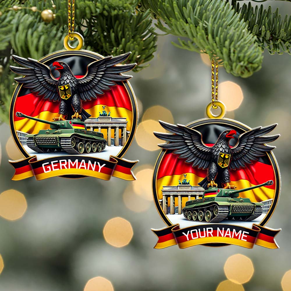 Custom Ornament, Germany Logo Ornament, Christmas Decor