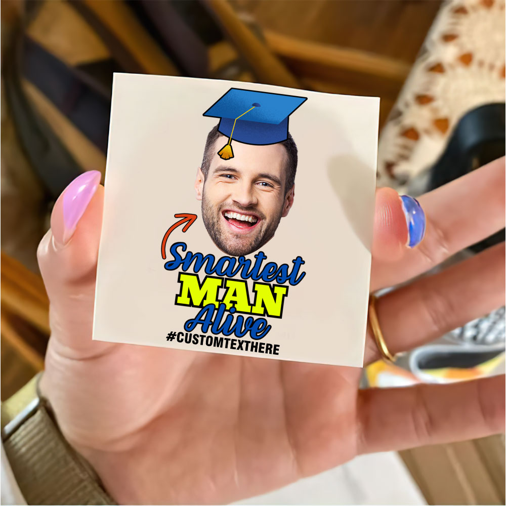 Smartest Man Alive Tattoo Gift, Custom Temporary Tattoo, Personalized Tattoo, Fake Tattoo