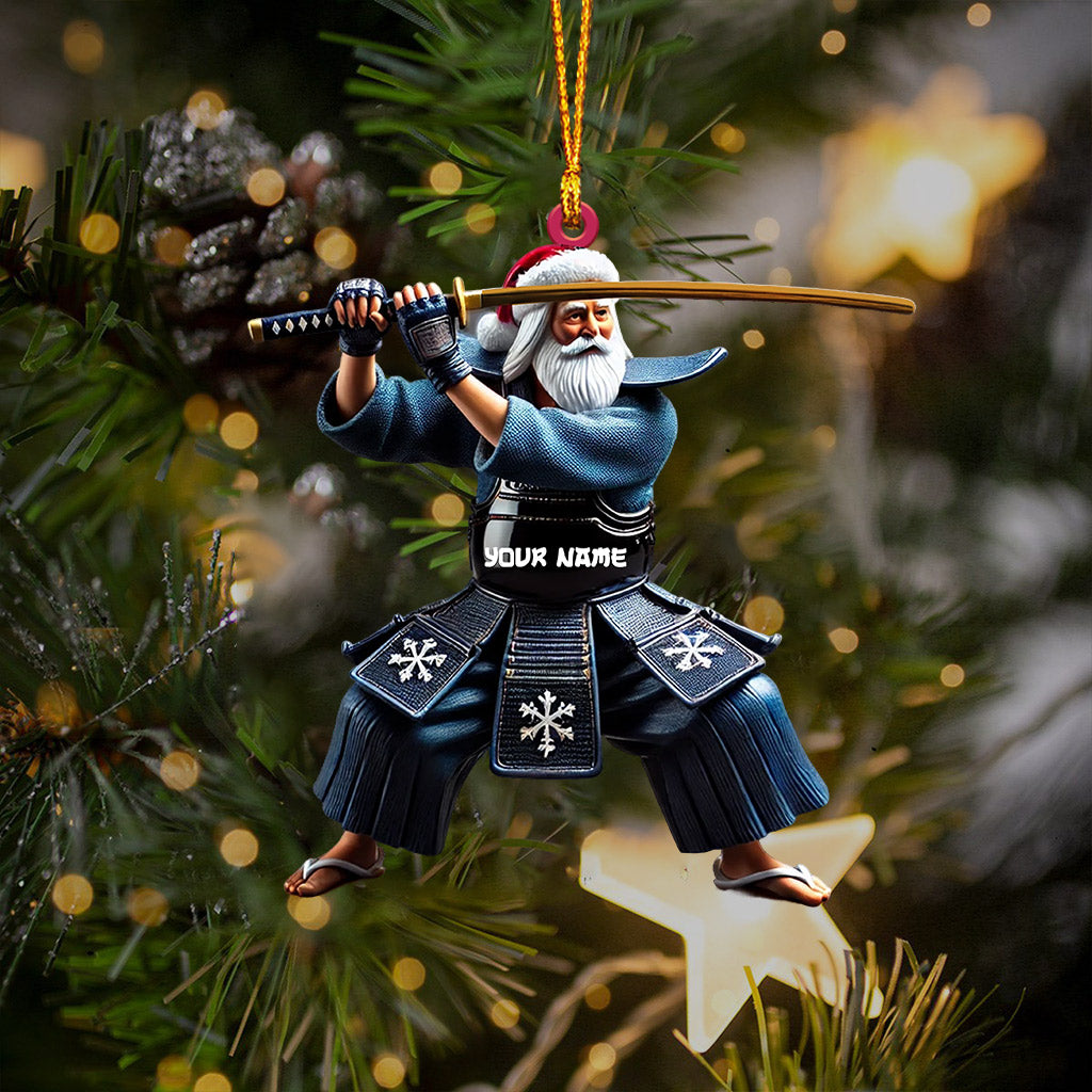 Samurai Home Decor Christmas Ornament, Personalized Ornament