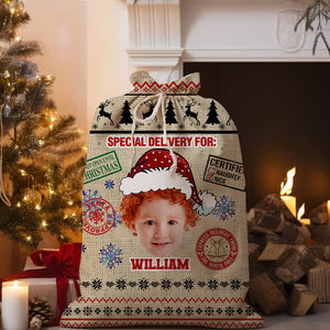 Special Delivery For Cute Kid Personalized Christmas String Bag