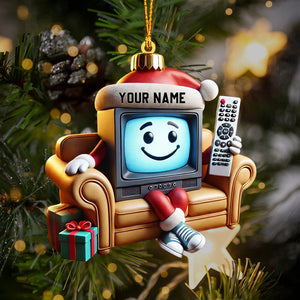 Television Home Decor Christmas Ornament, Personalized Ornament