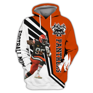 Personalized Hoodie American Football Mascot School Spirit - Custom Name And Photo - Personalized 3D Shirt