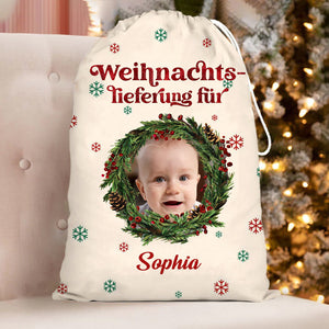 Weihnachts Lieferung Fur Custom Photo And Text, Personalized String Bag, Christmas Gift