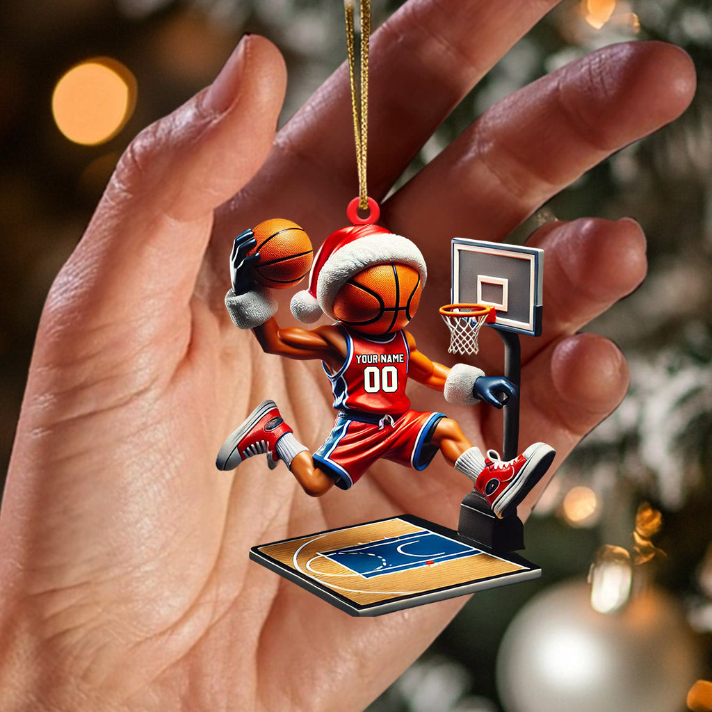 Basketball Player Christmas Ornament, Personalized Ornament