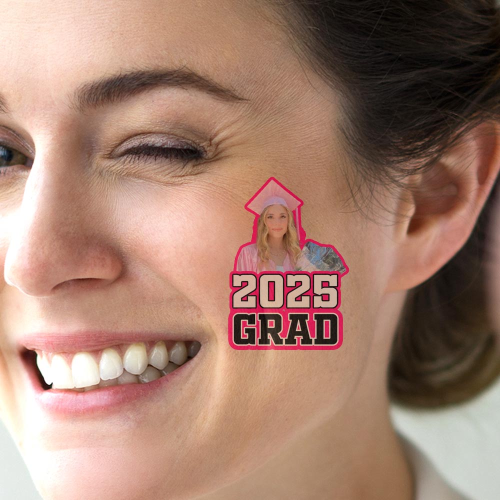Congrats Class Of 2025 Graduation Senior Tattoo Gift, Custom Temporary Tattoo, Personalized Tattoo, Fake Tattoo