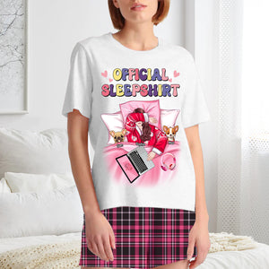 Official Sleepshirt Woman & Dogs- Custom Appearances And Names - Personalized Pajamas Shirt