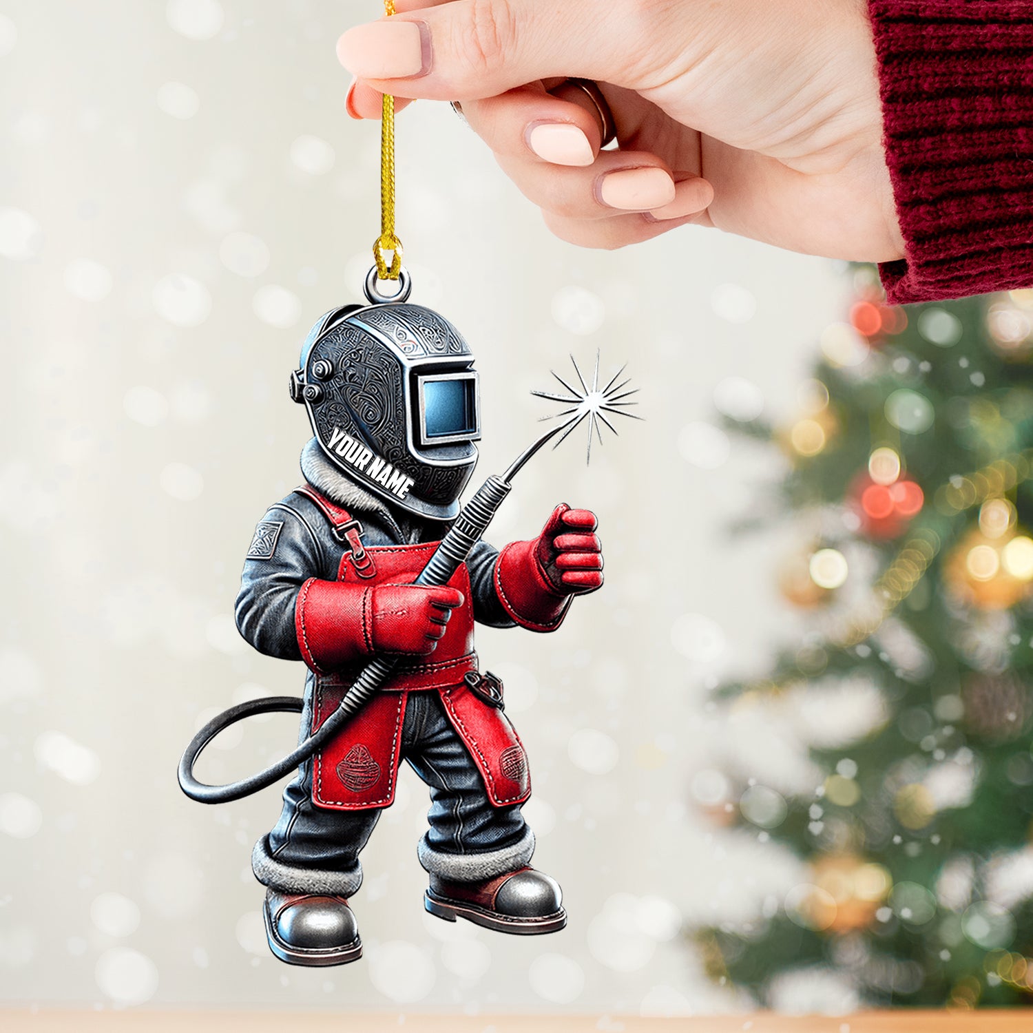 Welder Home Decor Christmas Ornament, Personalized Ornament