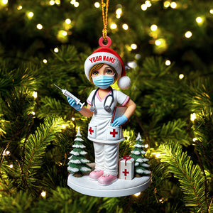 Nurse Christmas Ornament, Personalized Ornament