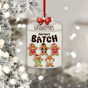 Grandma Grandpa Mom Dad Perfect Patch - Gift For Mom, Dad, Grandparents - Personalized 2-Layered Wooden Ornament - Gift For Family