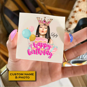 Queen Party Tattoo Birthday, Custom Photo And Texts Temporary Tattoo, Personalized Tattoo, Fake Tattoo