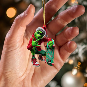 ELF Skateboarding Christmas Home Decor Christmas Ornament, Personalized Ornament