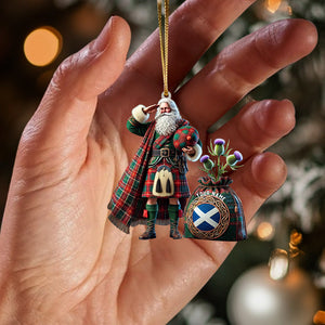 Scottish Cartoon Christmas Home Decor Christmas Ornament, Personalized Ornament