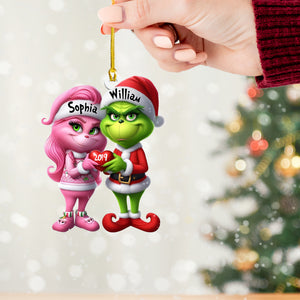 ELF Couple Christmas Ornament, Personalized Ornament