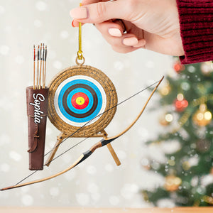 Bow And Arrow Ornament, Personalized Ornament