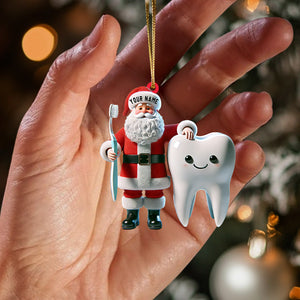 Santa Dentist Christmas Home Decor Christmas Ornament, Personalized Ornament